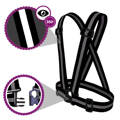 BTR Cycling & Running High Vis Reflective Fluorescent Vests, Sashes