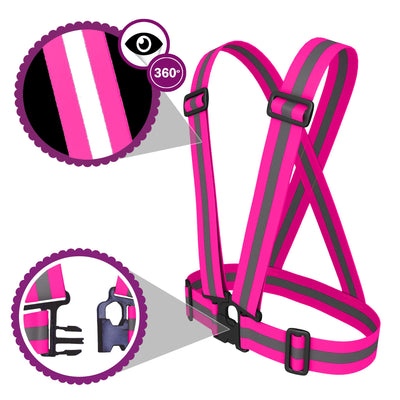 High Visibility Reflective Vest, Sash, for Running & Cycling