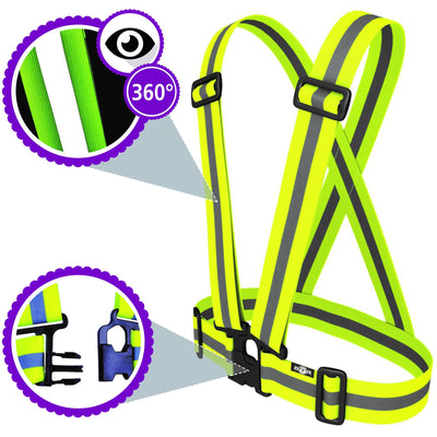 BTR Cycling & Running High Vis Reflective Fluorescent Vests, Sashes