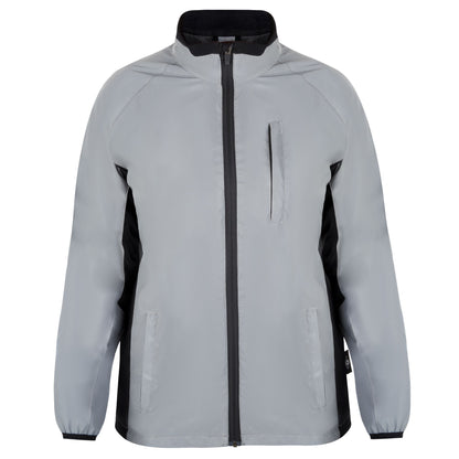 Womens Reflective Running & Cycling Jacket | Silver Hi Vis | BTR