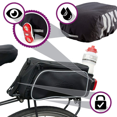 Pack, Bike Rack Pannier, Triangle Pannier Rack Bag (Water Bottle