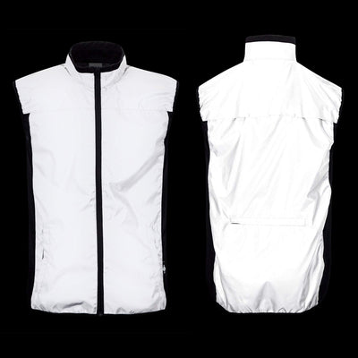 BTR Reflective Cycling & Running Gilet & Vest 3-Pockets, 2 Side & 1 Rear Pockets (SECONDS)