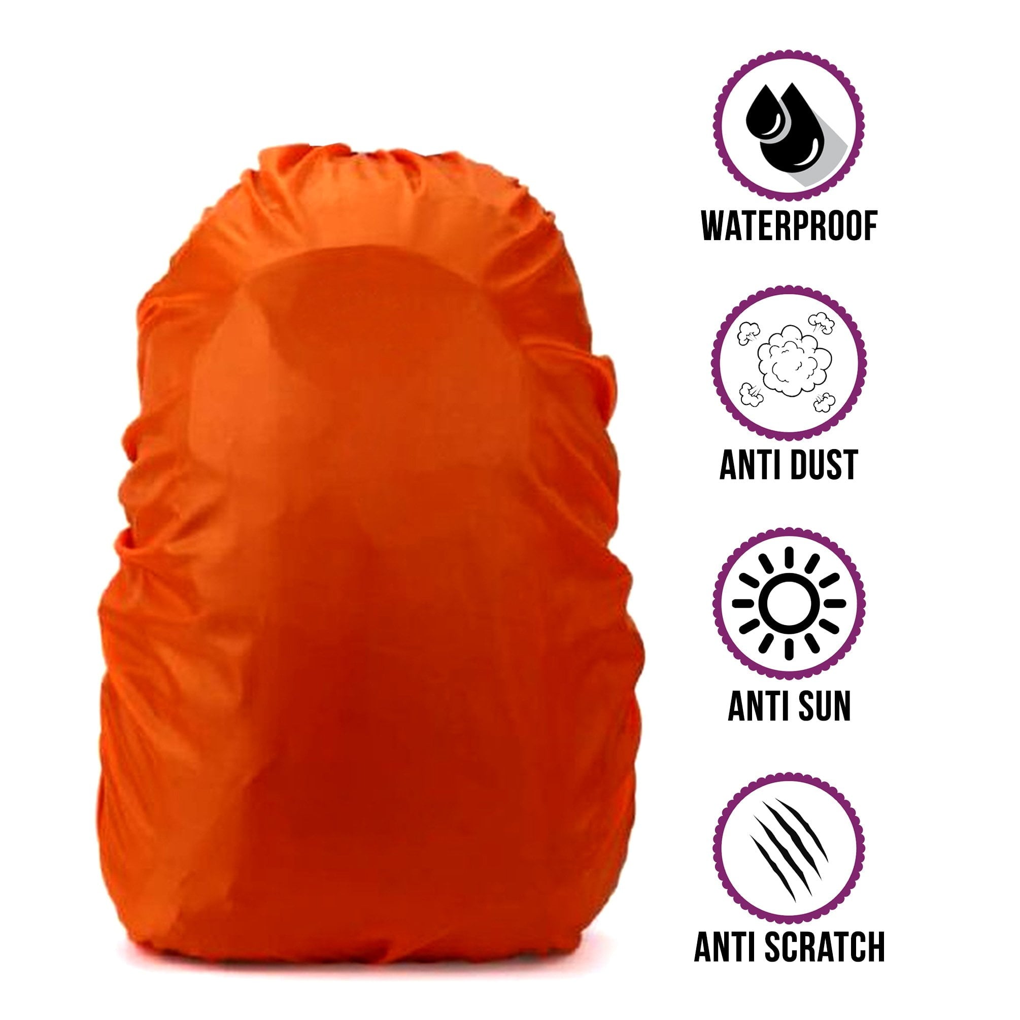 Waterproof Backpack Rucksack Covers. 45L Five Colours