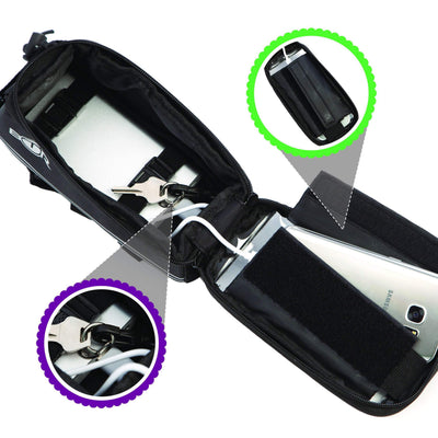 BTR Deluxe Bike Bag Phone Holder, Phone Mount & Waterproof Rain Cover GEN 5