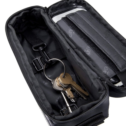 BTR Bike Top Tube Bag with Phone Holder - Waterproof Crossbar Frame Bag