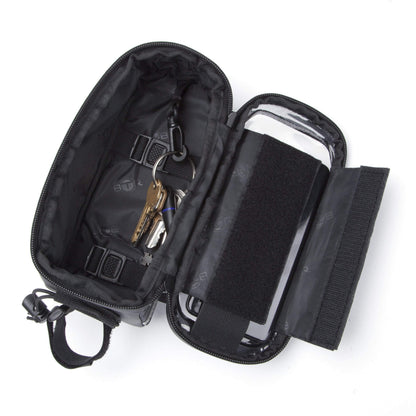 BTR Bike Top Tube Bag with Phone Holder - Waterproof Crossbar Frame Bag