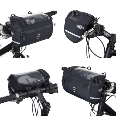 BTR Water Resistant Handlebar Bike Bag with Phone Navigation Pocket