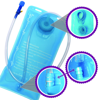 BTR 2L Hydration Bladder, BPA-Free Water Bag for Running, Cycling and Hiking