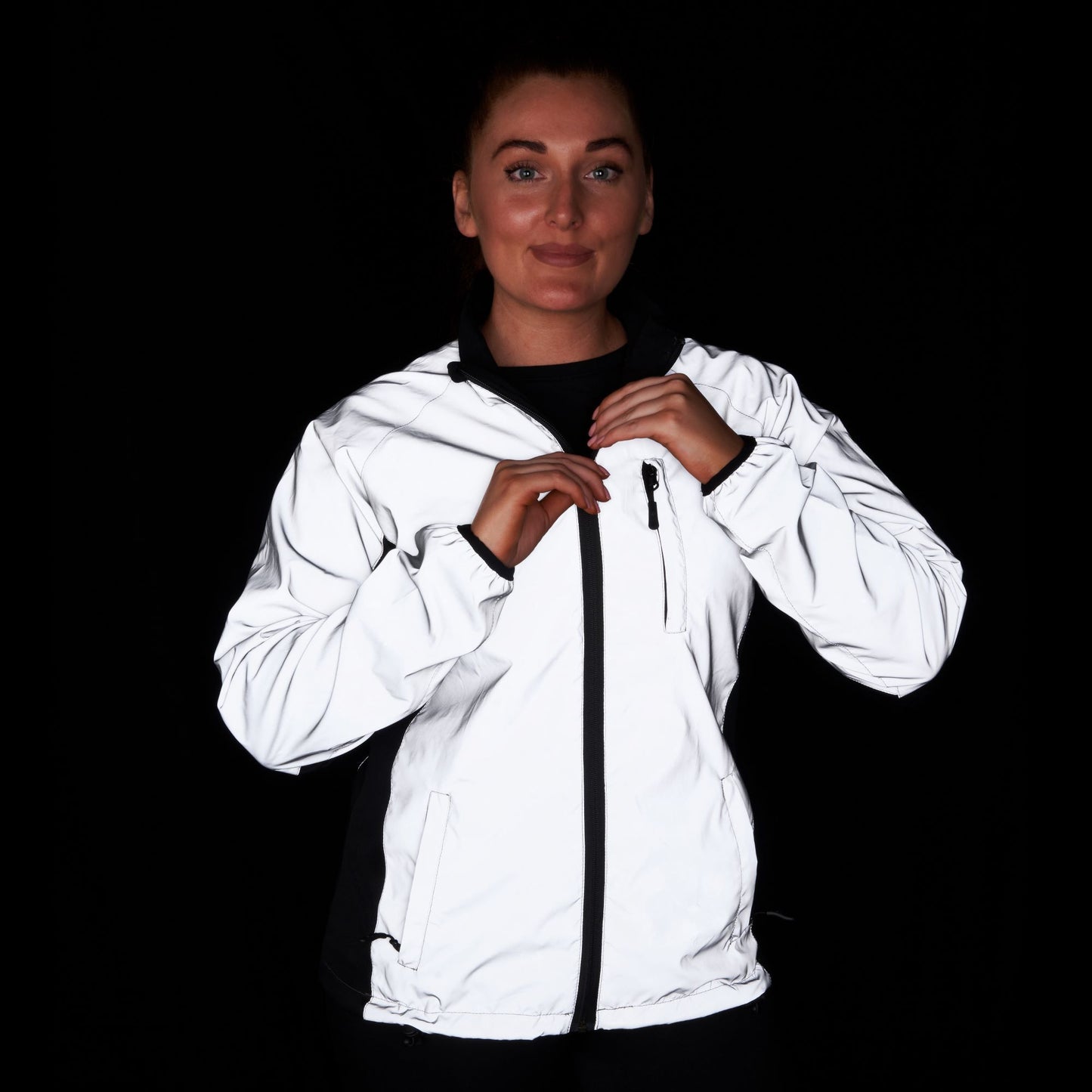 Womens Reflective Running & Cycling Jacket | Silver Hi Vis | BTR