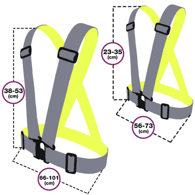 High Visibility Reflective Vest, Sash, for Running & Cycling