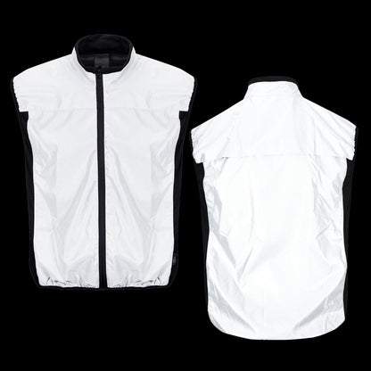 BTR Reflective Running & Cycling Gilet & Vest | Silver Hi Vis | 360° Visibility