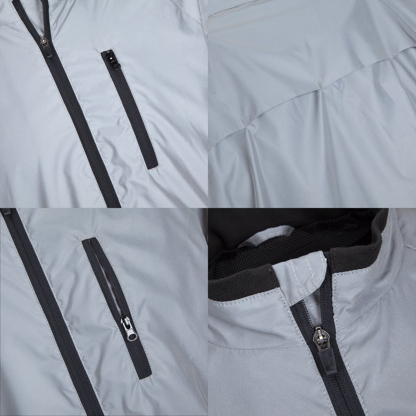 Reflective High Visibility Cycling & Running Jacket | Silver | BTR