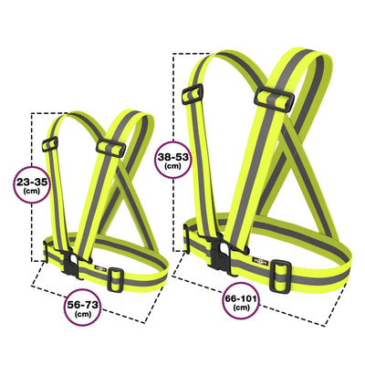 BTR Cycling & Running High Vis Reflective Fluorescent Vests, Sashes