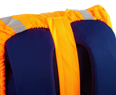 BTR Waterproof High Vis Reflective Backpack Rain Cover with 2 x LED Bicycle Lights