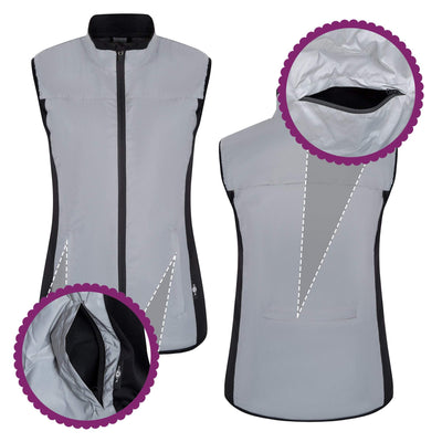 BTR Womens Reflective Cycling & Running High Vis Gilet (SECONDS)