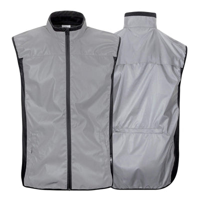 BTR Reflective Cycling & Running Gilet & Vest 3-Pockets, 2 Side & 1 Rear Pockets (SECONDS)