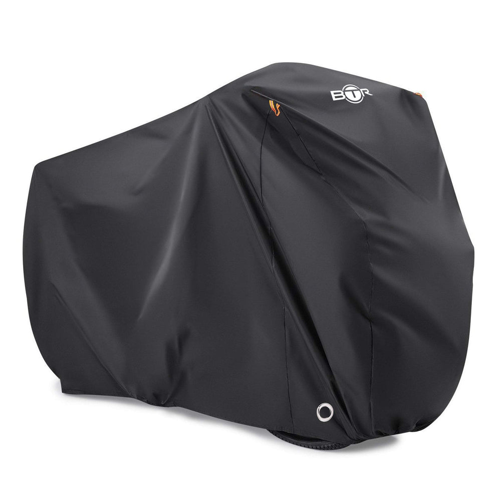 BTR heavy duty waterproof bicycle cover in black with BTR logo