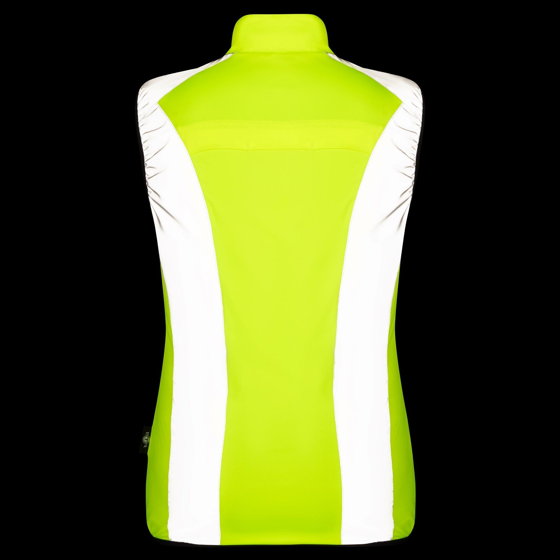 BTR womens yellow gilet back view