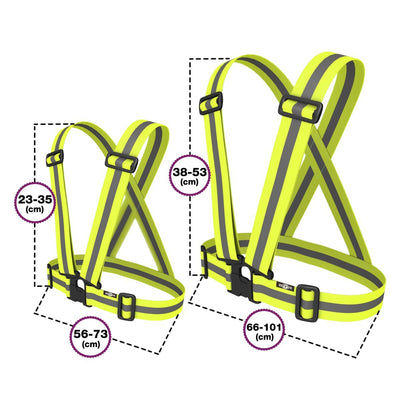 High Visibility Reflective Vest, Sash, for Running & Cycling