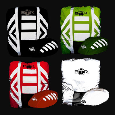 BTR Waterproof High Visibility Reflective Backpack & Bike Helmet Cover