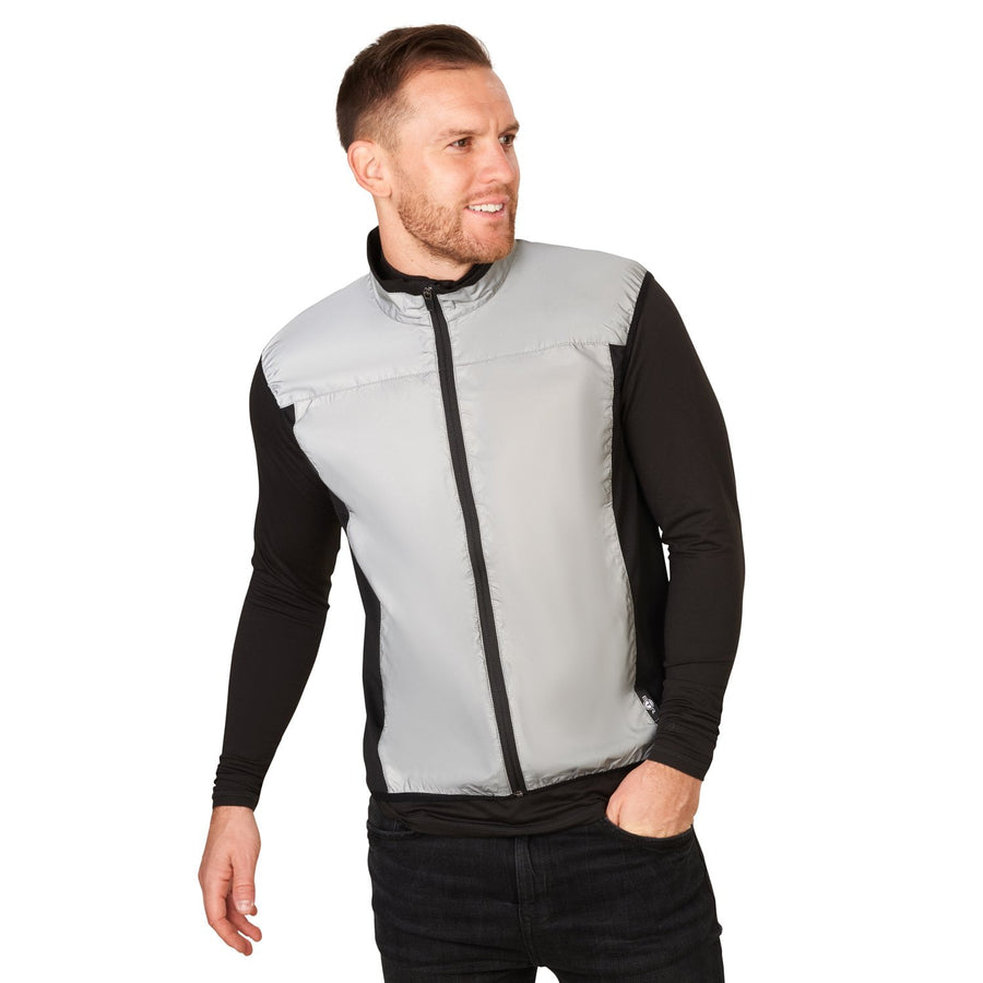 BTR Reflective Running & Cycling Gilet & Vest | Silver Hi Vis | 360° Visibility