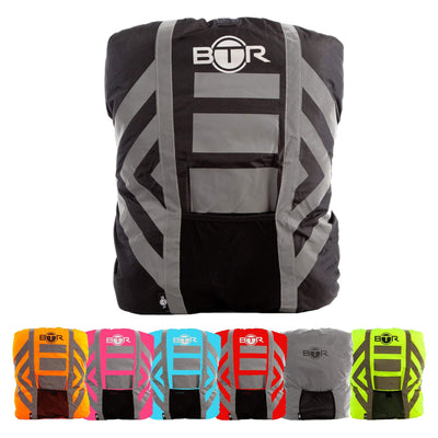 BTR High Visibility Reflective Waterproof Backpack Rucksack Rain Cover