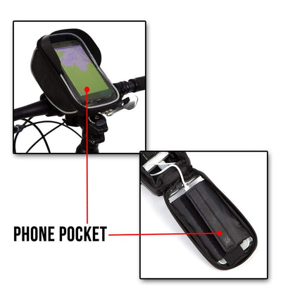 BTR Bike Handlebar Bag with Phone Holder with Sun Visor