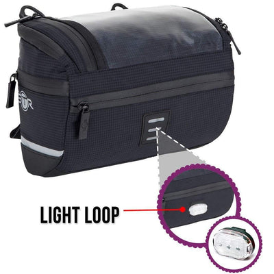 BTR Water Resistant Handlebar Bike Bag with Phone Navigation Pocket