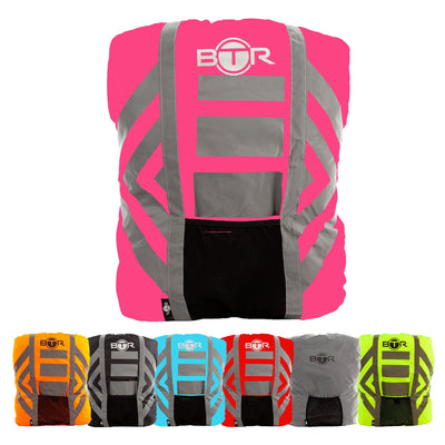 BTR High Visibility Reflective Waterproof Backpack Rucksack Rain Cover