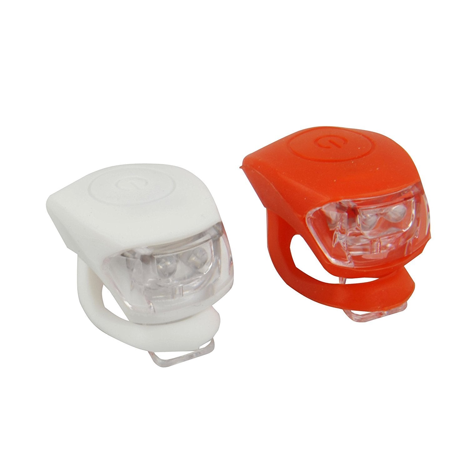Silicone Bicycle Front Rear LED Bike Lights. 1 Red & 1