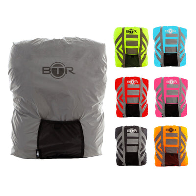 BTR High Visibility Reflective Waterproof Backpack Rucksack Rain Cover