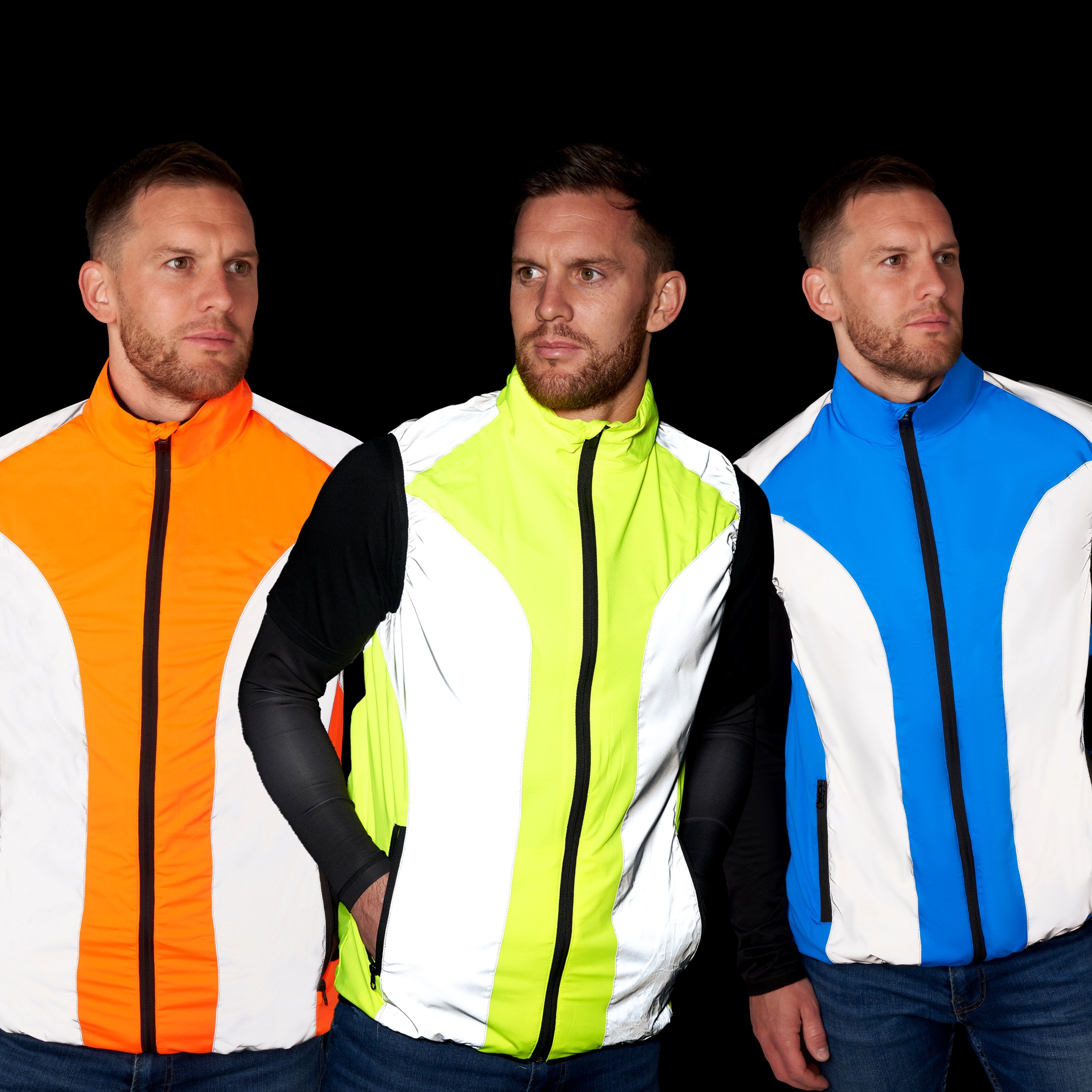 Hi Vis Reflective Running & Cycling Gilet & Vest Pockets
