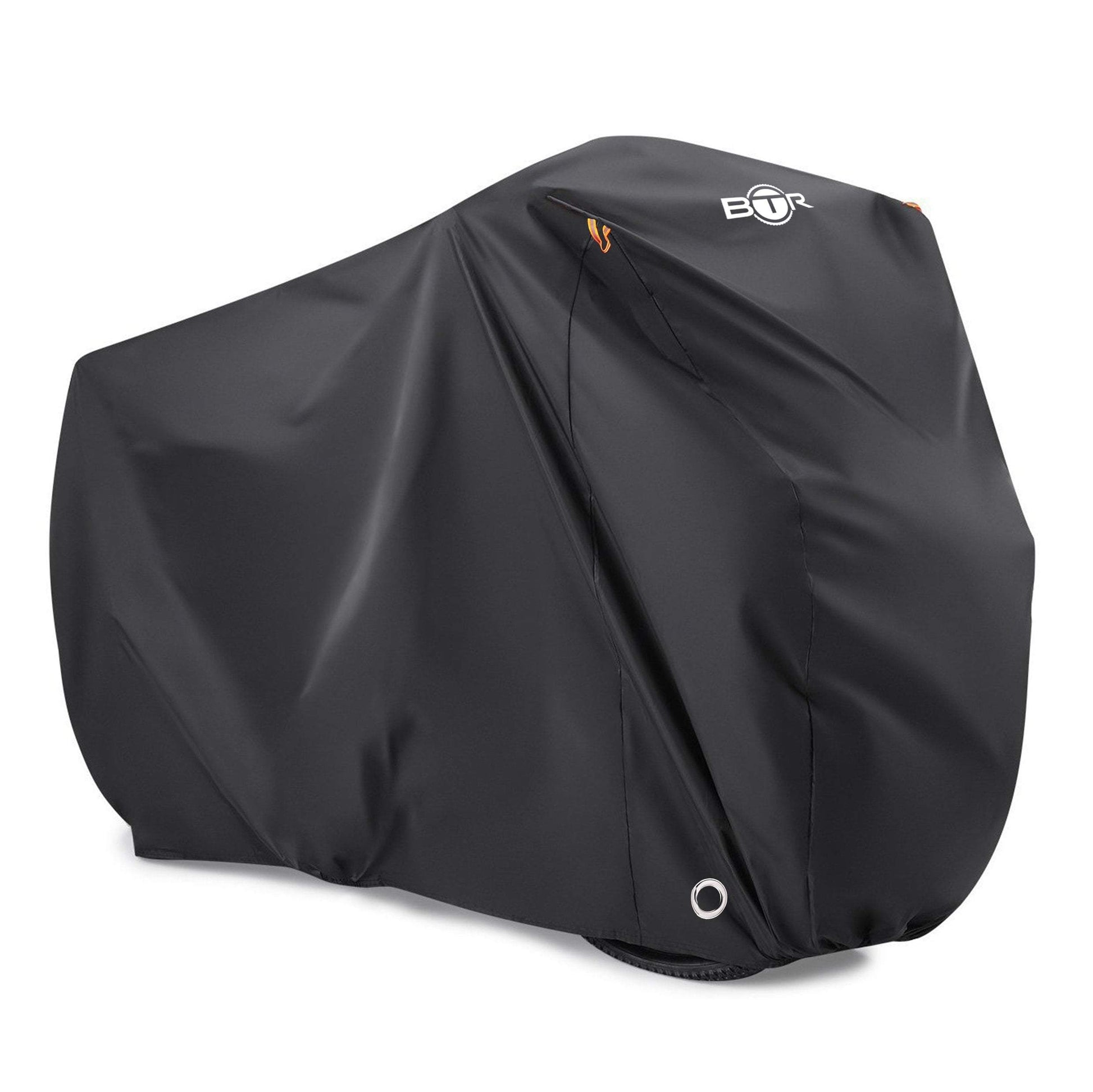 BTR heavy duty waterproof bicycle cover in black with BTR logo