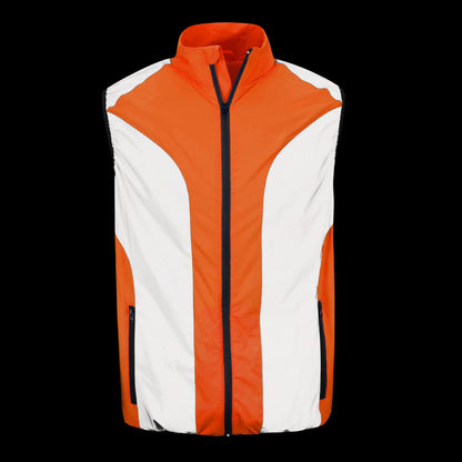 BTR mens orange gilet back view