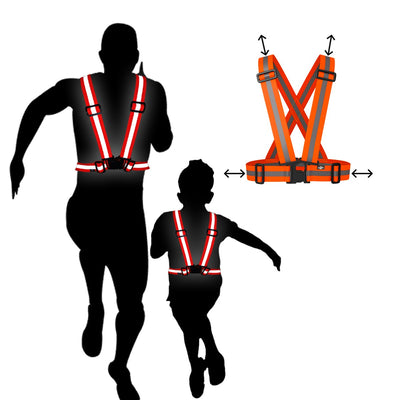 High Visibility Reflective Vest, Sash, for Running & Cycling