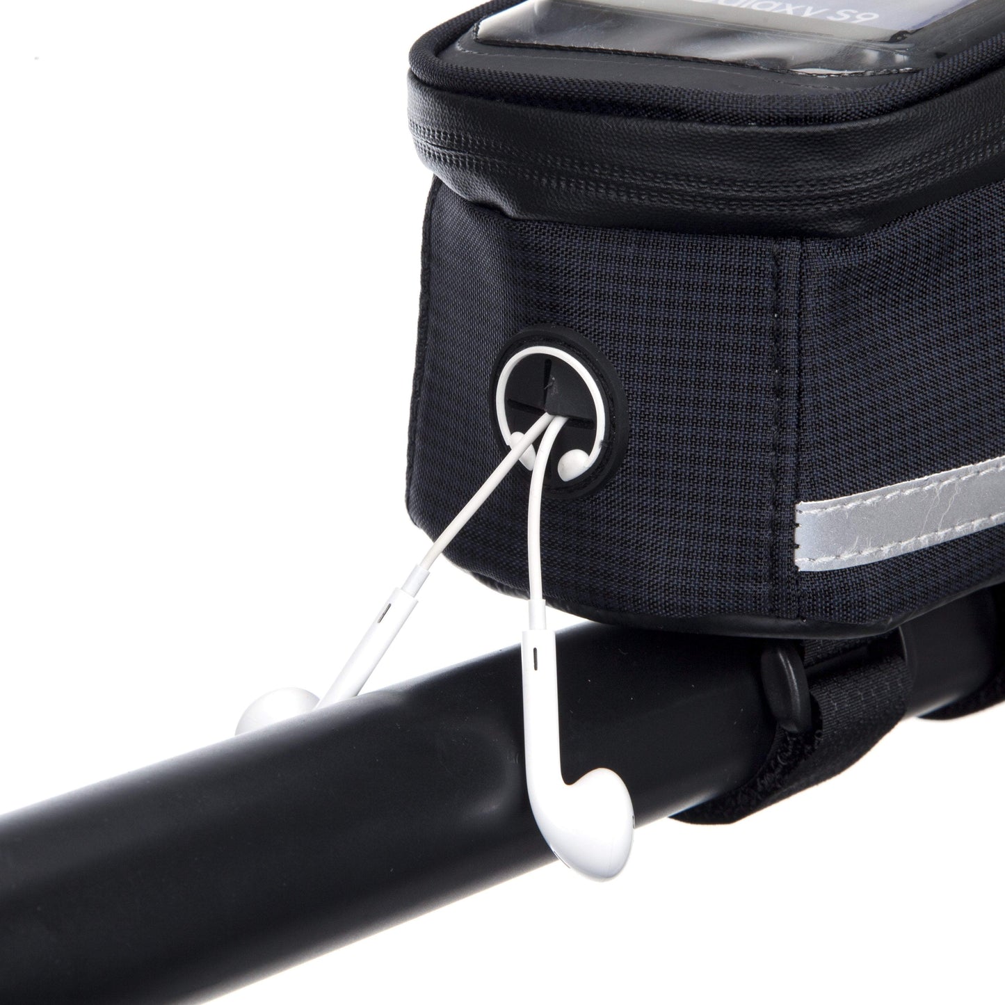 BTR Bike Top Tube Bag with Phone Holder - Waterproof Crossbar Frame Bag