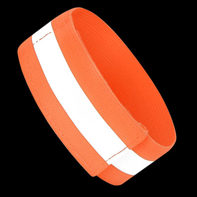 High Vis Orange Reflective Ankle & Arm Bands For Cycling & Running