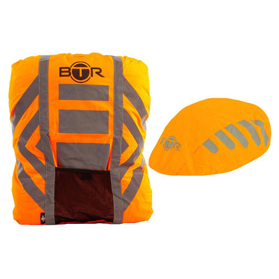 BTR Waterproof High Visibility Reflective Backpack & Bike Helmet Cover