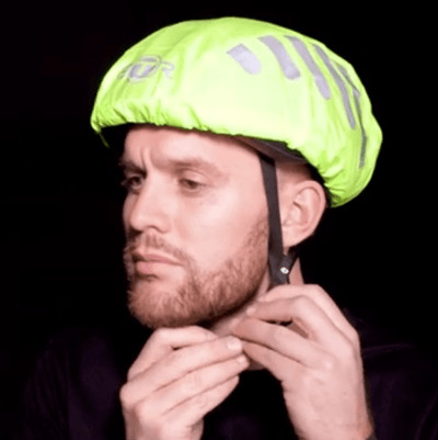 BTR Bicycle High Visibility Waterproof Bike Helmet Cover. High Viz