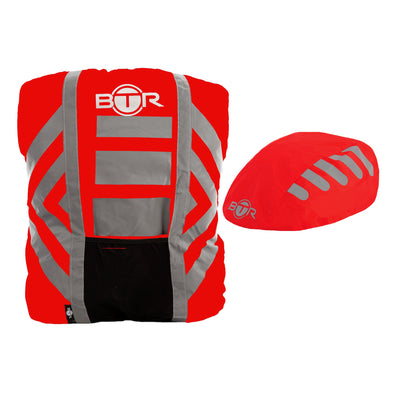 BTR Waterproof High Visibility Reflective Backpack & Bike Helmet Cover