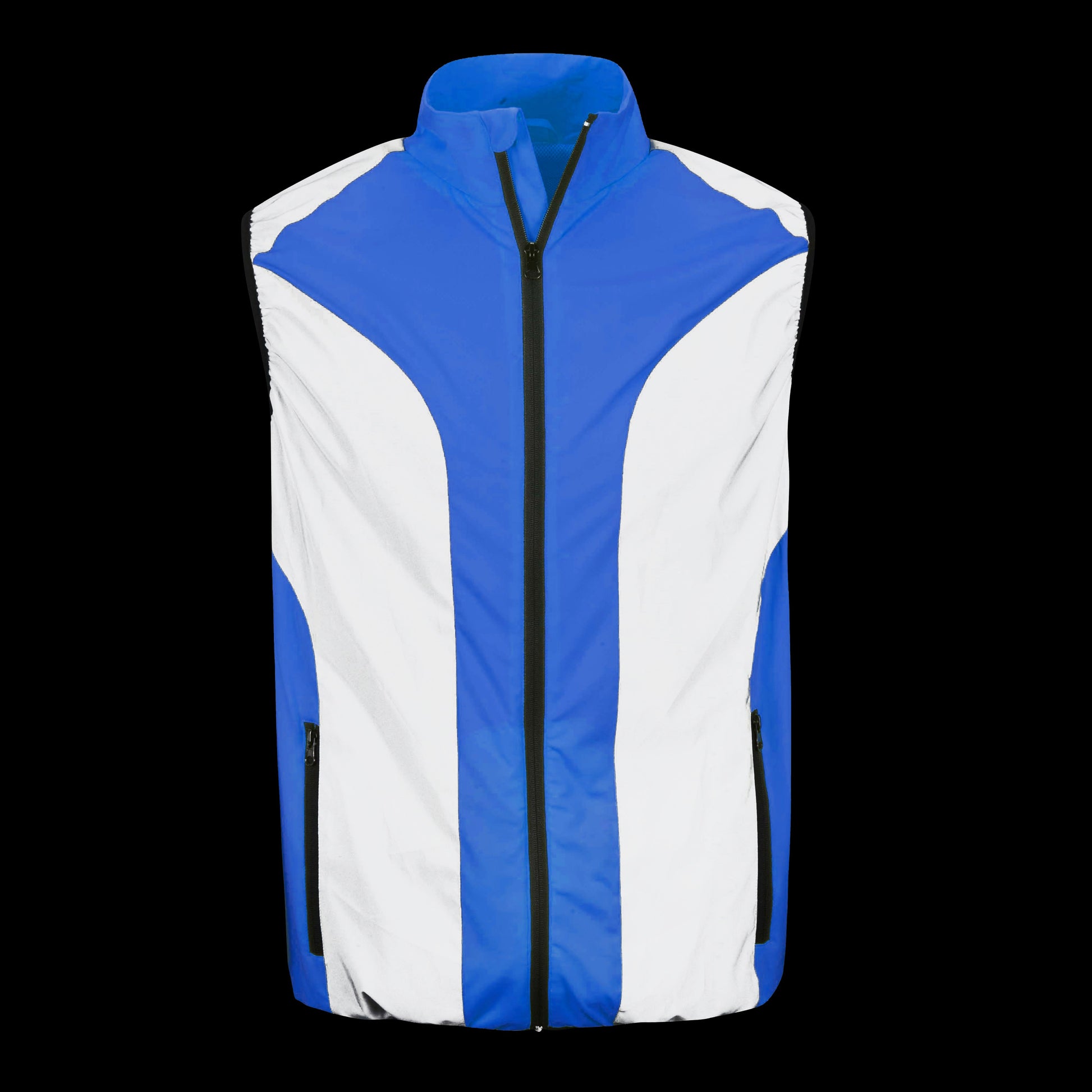 BTR mens blue gilet back view